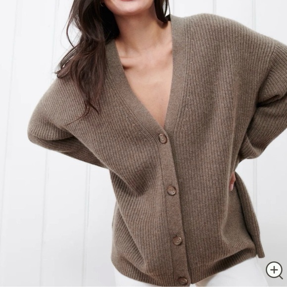 Jenni Kayne Cocoon Russet Cashmere Cardigan - Picture 2 of 6